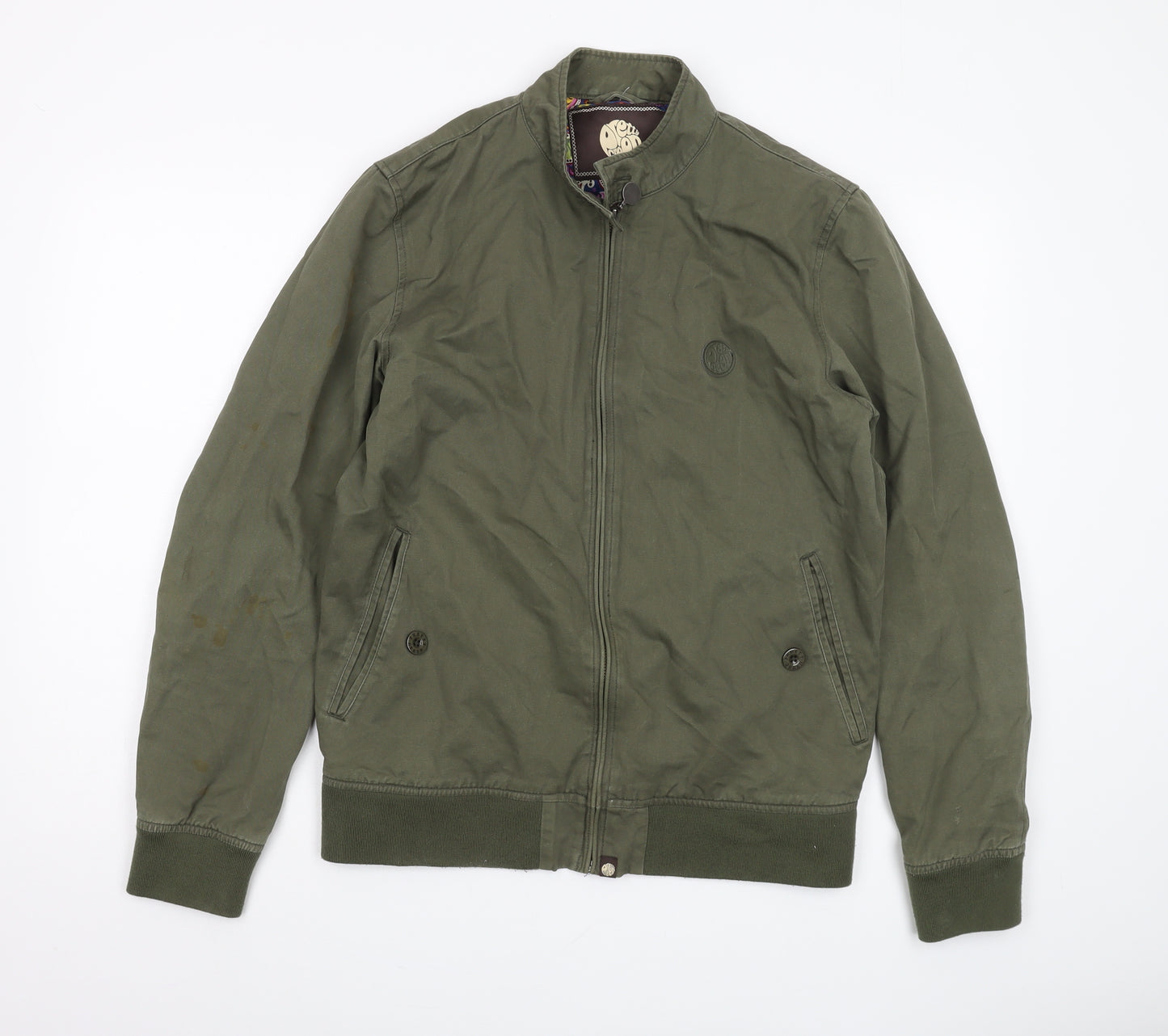 Pretty Green Men's Green Bomber Jacket - Medium