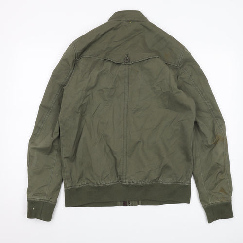 Pretty Green Men's Green Bomber Jacket - Medium