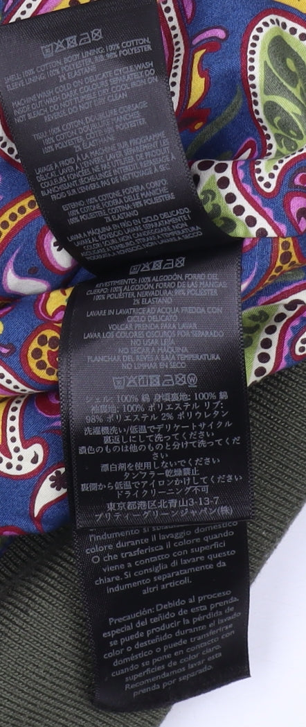 Pretty Green Men's Green Bomber Jacket - Medium