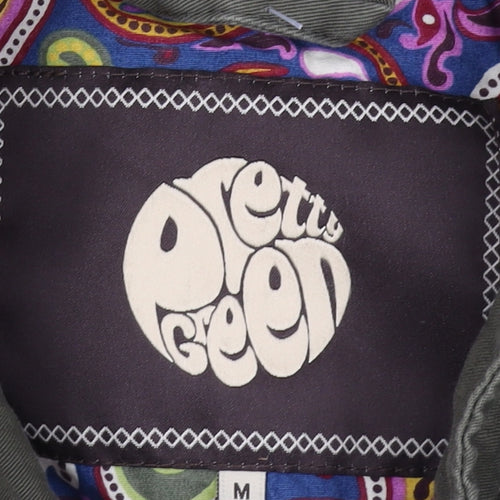 Pretty Green Men's Green Bomber Jacket - Medium