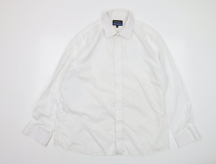 Greenwoods Men's White Regular Fit Long Sleeve Shirt