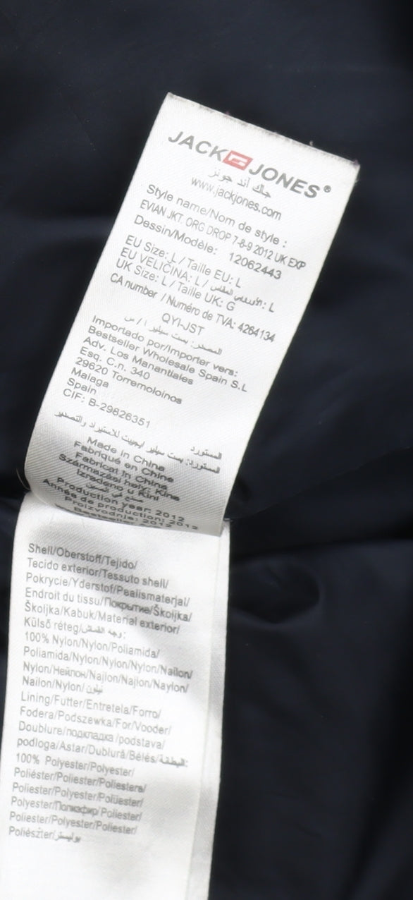 Jack & Jones Men's Blue Parka Jacket L