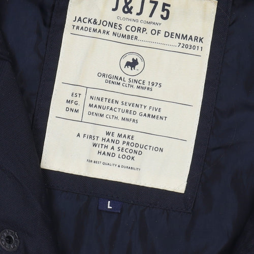 Jack & Jones Men's Blue Parka Jacket L