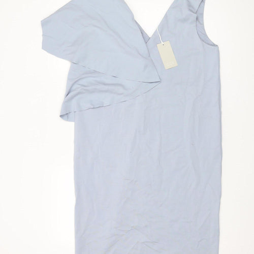 COS Women’s Blue Sleeveless V-Neck Dress S