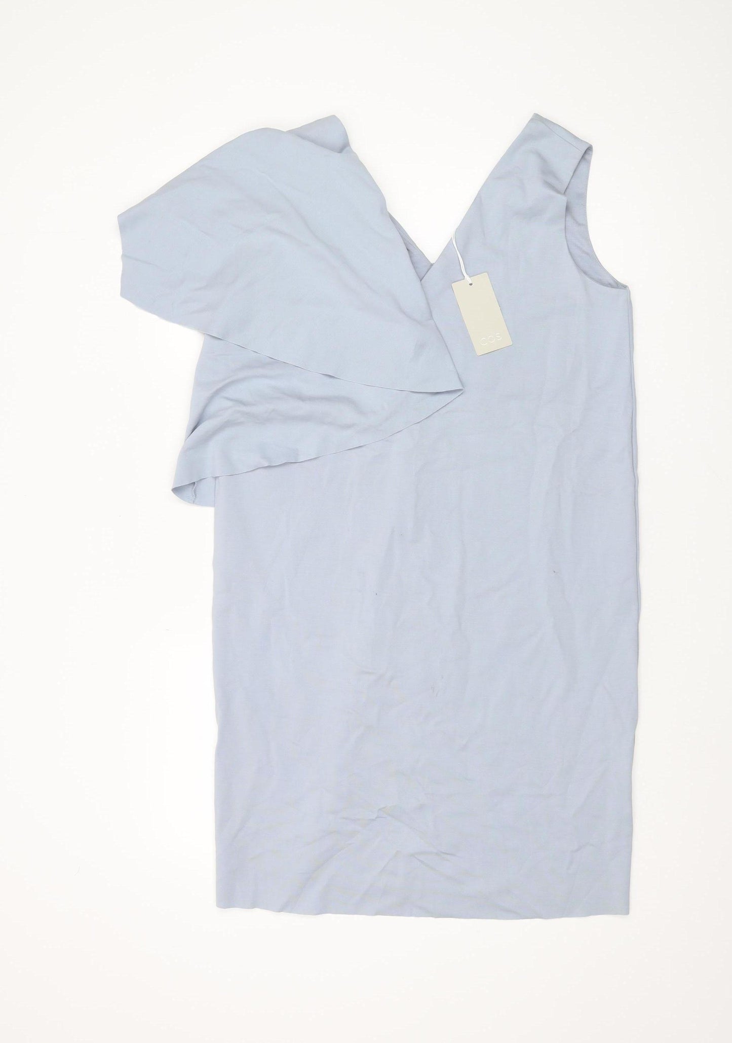 COS Women’s Blue Sleeveless V-Neck Dress S