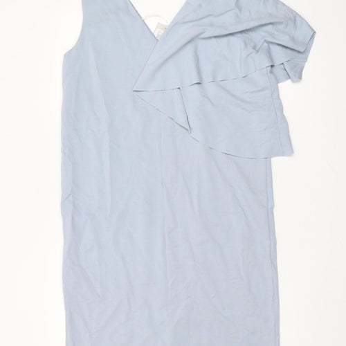 COS Women’s Blue Sleeveless V-Neck Dress S