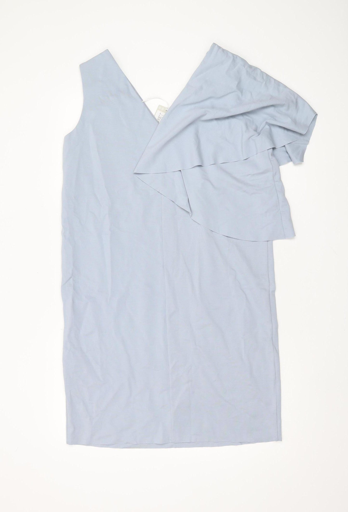 COS Women’s Blue Sleeveless V-Neck Dress S