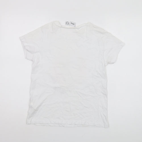Disney White Sequin Chip T-Shirt for Unisex Adults
