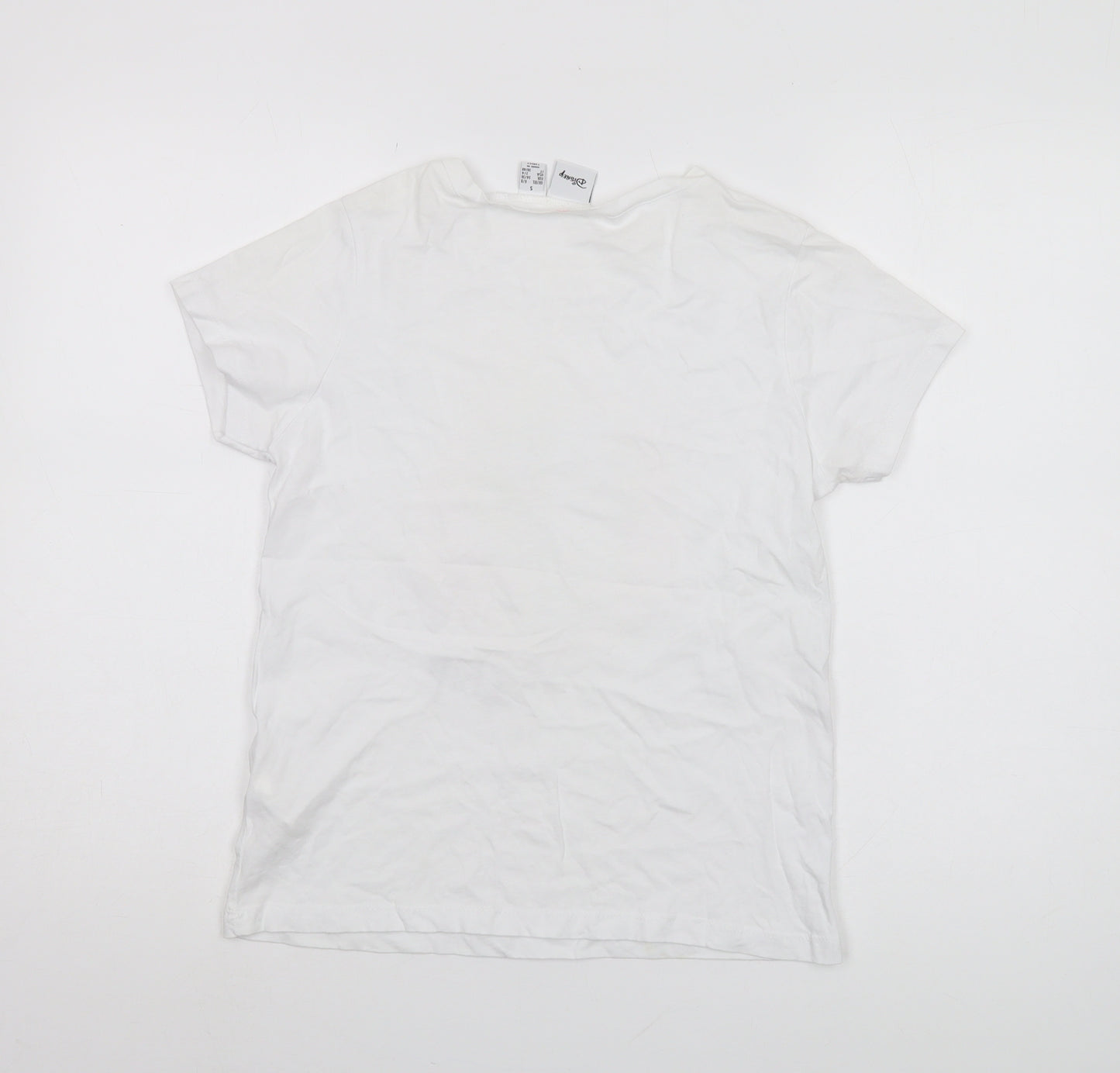 Disney White Sequin Chip T-Shirt for Unisex Adults