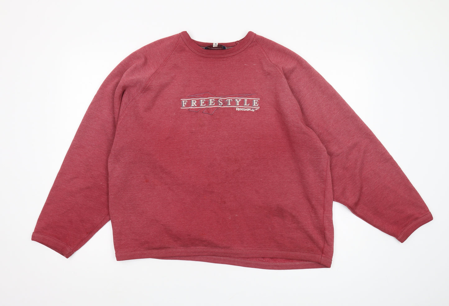 Reebok Women's Red Pullover Sweatshirt, Size 16, Logo Graphic