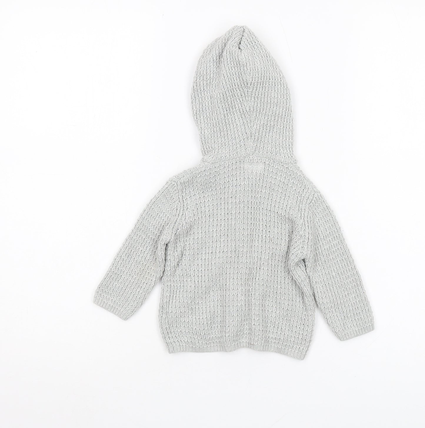 Mamas & Papas Baby Grey Hooded Cardigan 0-3 Months Unisex