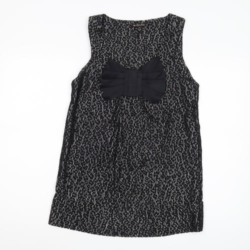 River Island Women's Black Bow Accent Sleeveless Top Size 12