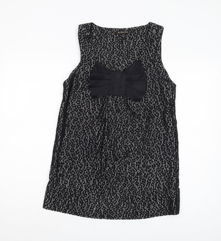 River Island Women's Black Bow Accent Sleeveless Top Size 12