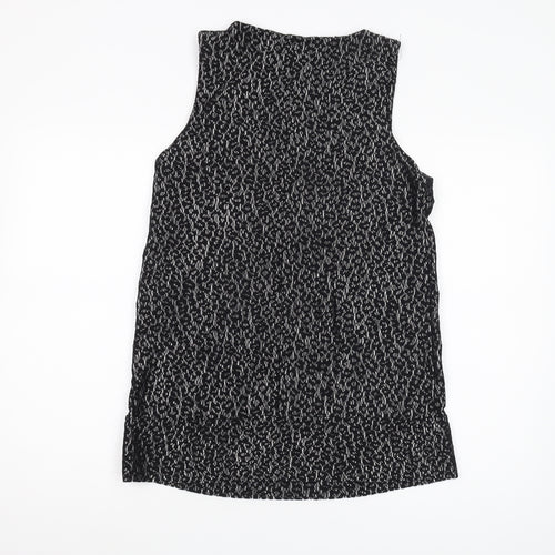 River Island Women's Black Bow Accent Sleeveless Top Size 12