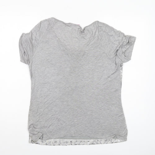Marks and Spencer Grey Sequin Women's T-Shirt Size 14