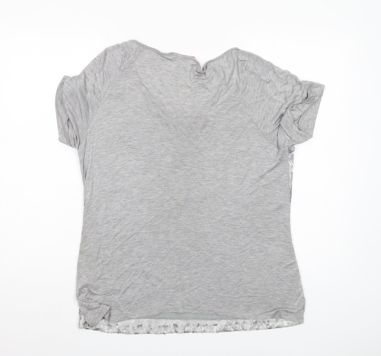 Marks and Spencer Grey Sequin Women's T-Shirt Size 14