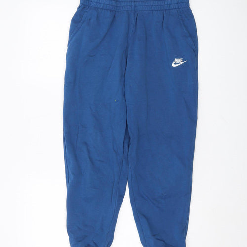 Nike Boys Blue Jogger Trousers XL Cotton Blend Casual