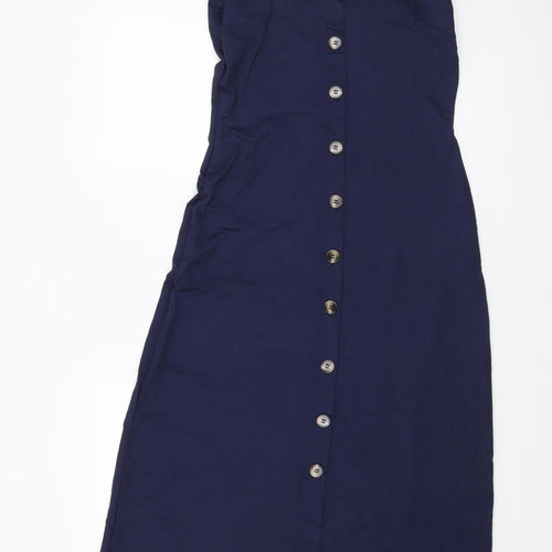 Warehouse Women's Blue Midi Shift Dress Size 10