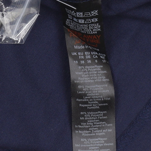 Warehouse Women's Blue Midi Shift Dress Size 10