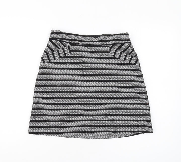 Oasis Women's Black Striped Pencil Skirt Size 10