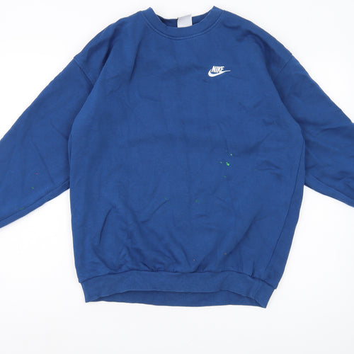 Nike Boys Blue Pullover Sweatshirt XL with Logo Accent