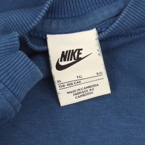 Nike Boys Blue Pullover Sweatshirt XL with Logo Accent