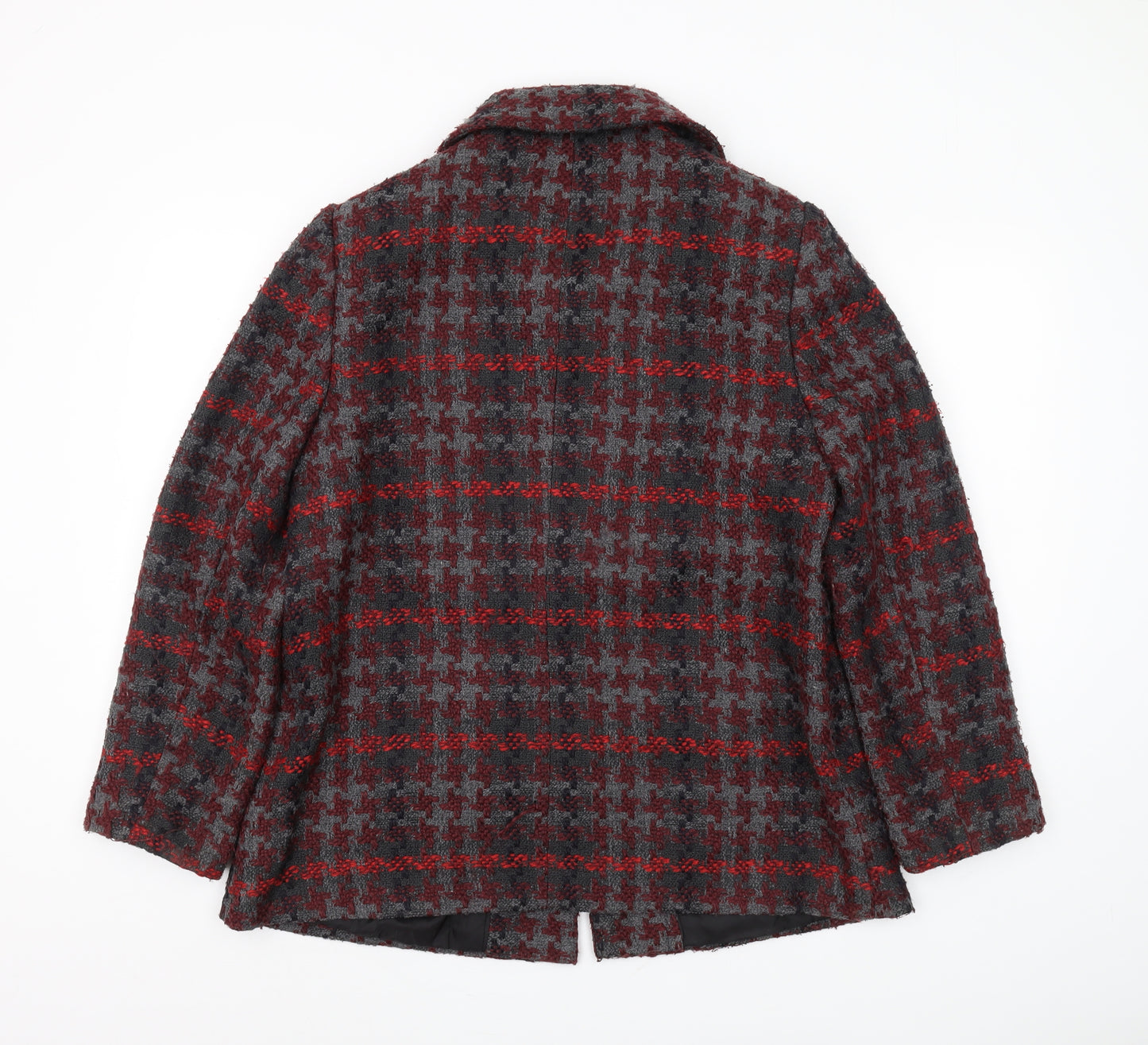 Isle Women's Multicoloured Check Pea Coat Size 14