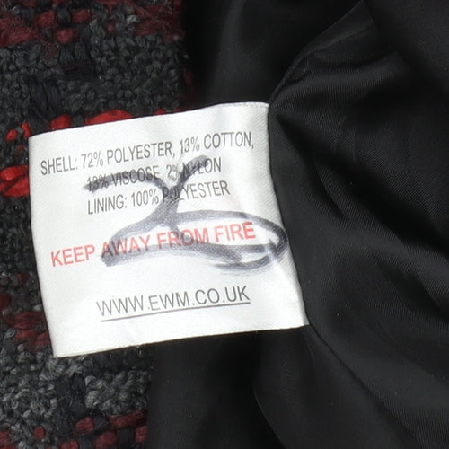 Isle Women's Multicoloured Check Pea Coat Size 14