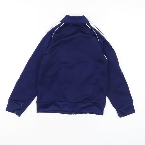 Adidas Boys Blue Full Zip Hoodie 2XS - Perfect for Every Season