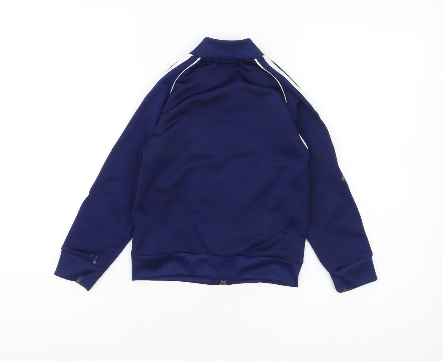 Adidas Boys Blue Full Zip Hoodie 2XS - Perfect for Every Season