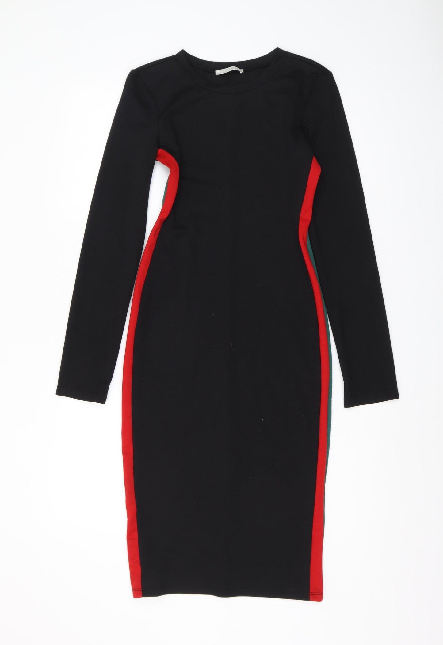 Zara Women's Black Bodycon Midi Dress Size S