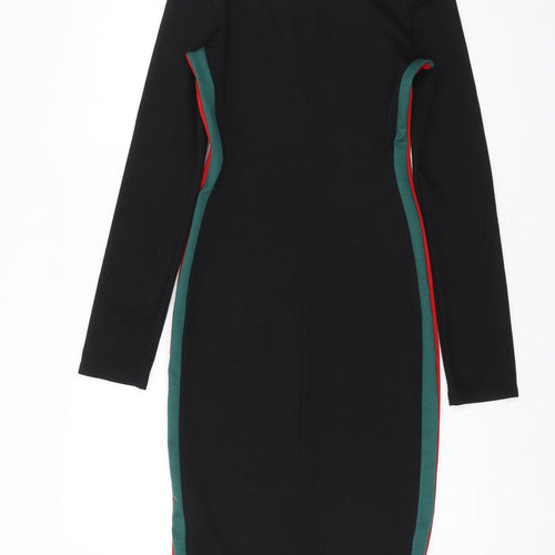 Zara Women's Black Bodycon Midi Dress Size S