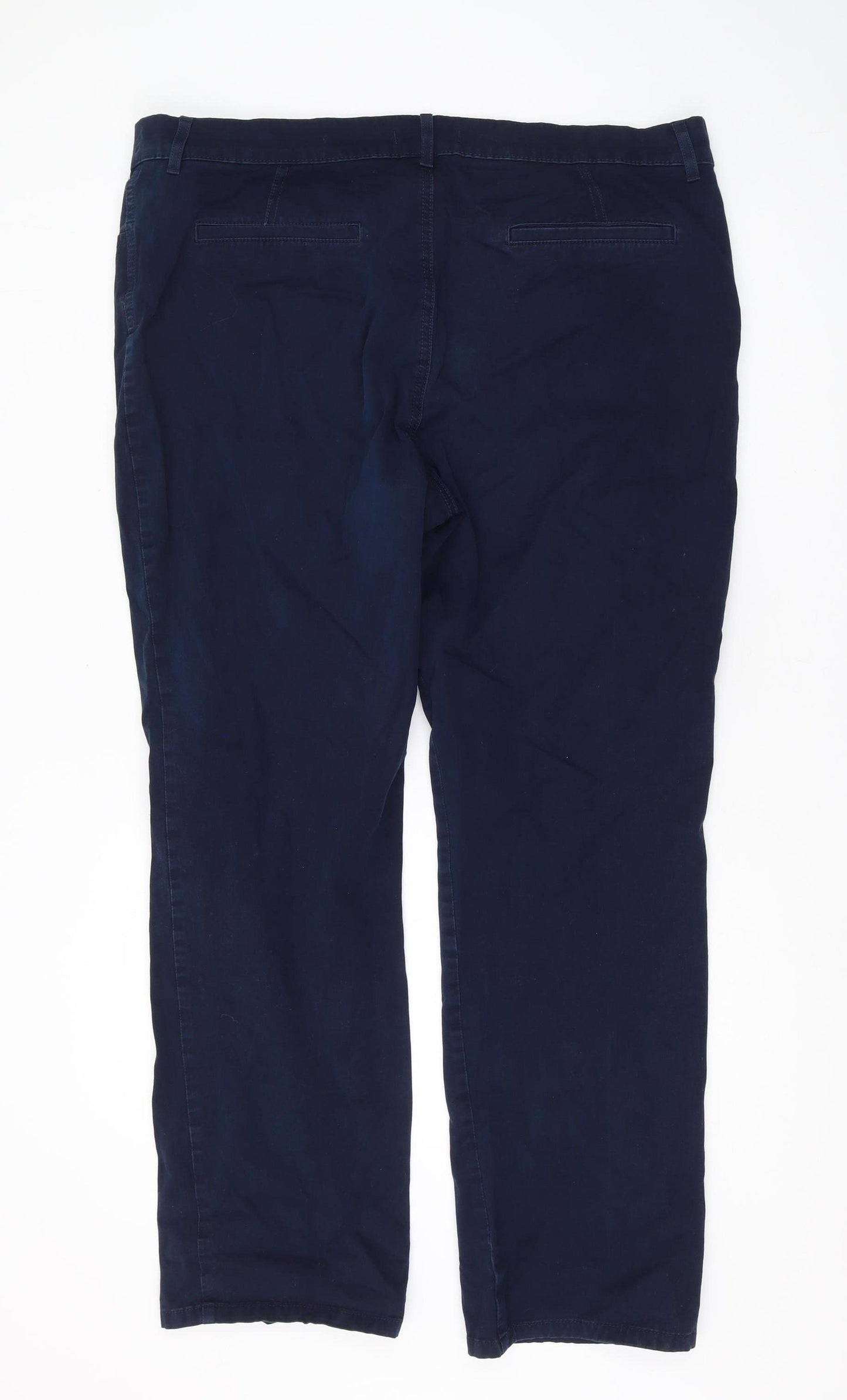 Marks and Spencer Women's Blue Chino Trousers, Size 22