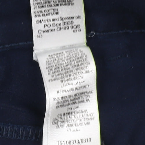 Marks and Spencer Women's Blue Chino Trousers, Size 22