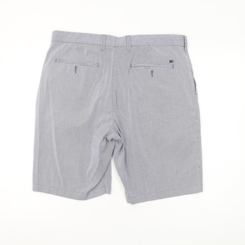 Marks and Spencer Men's Blue Chino Shorts - Size 36