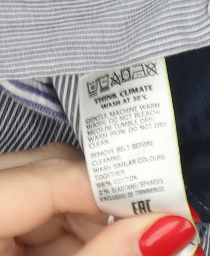 Marks and Spencer Men's Blue Chino Shorts - Size 36