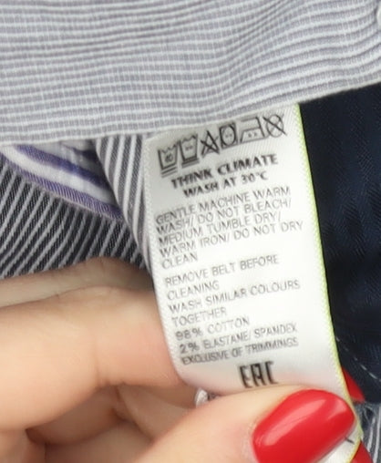 Marks and Spencer Men's Blue Chino Shorts - Size 36