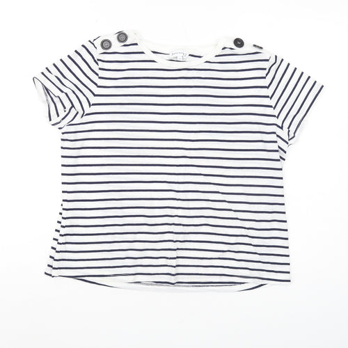 Warehouse Women's Striped T-Shirt, Size 12, Cotton
