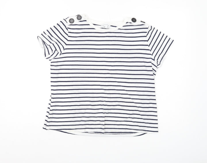 Warehouse Women's Striped T-Shirt, Size 12, Cotton