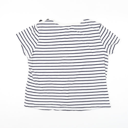 Warehouse Women's Striped T-Shirt, Size 12, Cotton
