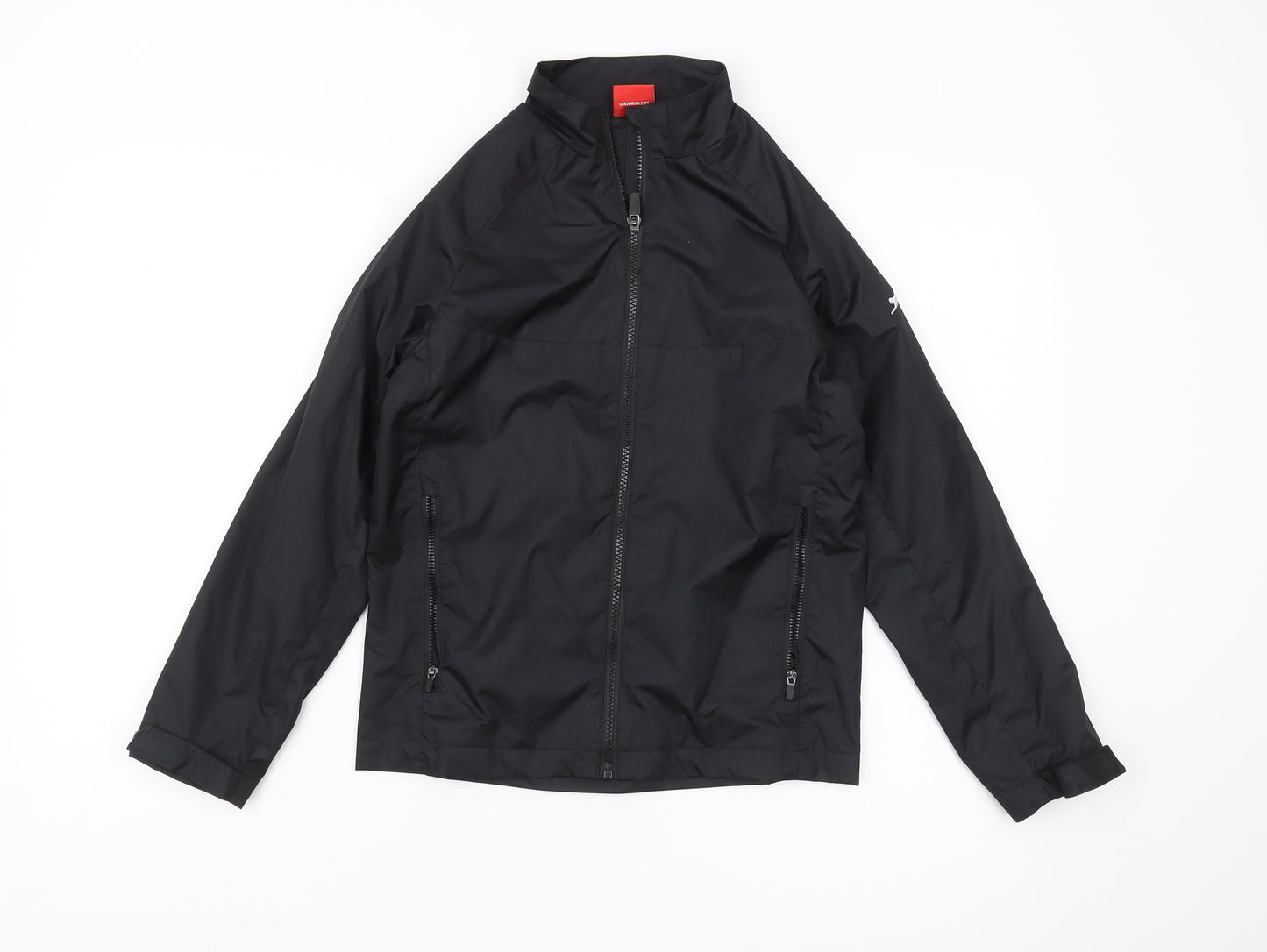 Slazenger Boys Black Basic Jacket 9-10 Years Full Zip