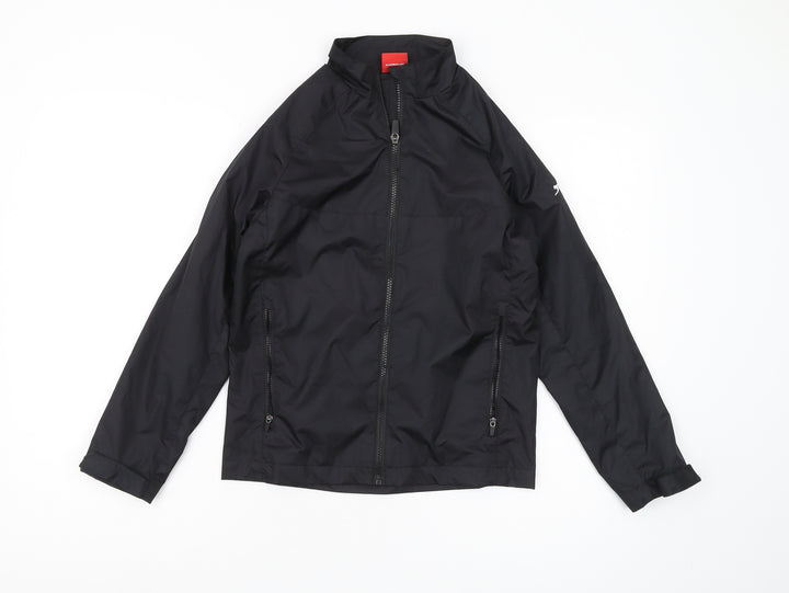 Slazenger Boys Black Basic Jacket 9-10 Years Full Zip