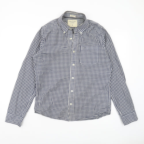 Abercrombie & Fitch Men's Blue M Check Button-Up Shirt