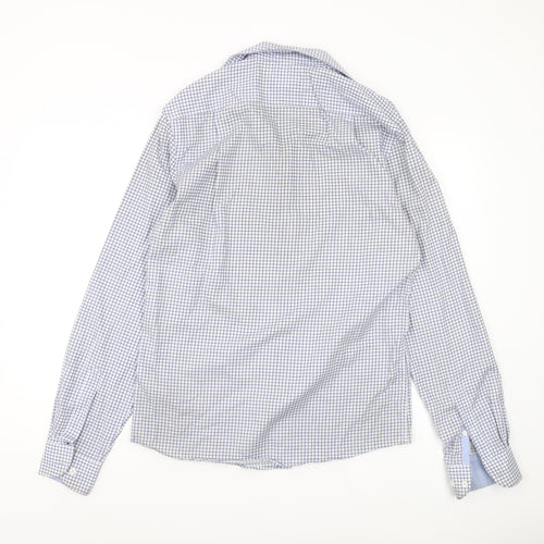 Tommy Hilfiger Men's Blue Check Button-Up Shirt M