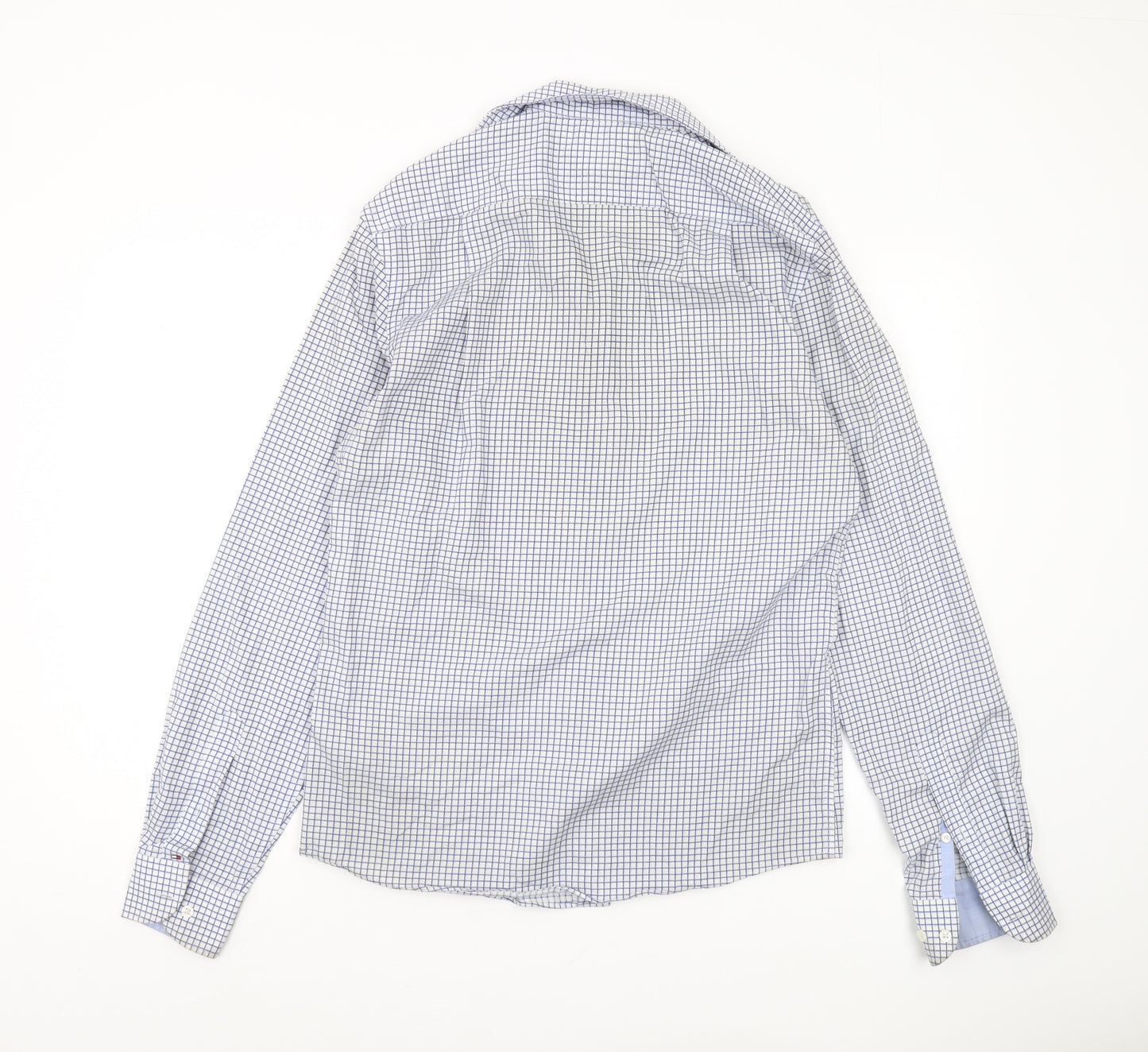 Tommy Hilfiger Men's Blue Check Button-Up Shirt M