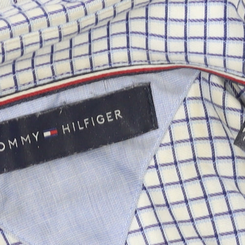 Tommy Hilfiger Men's Blue Check Button-Up Shirt M