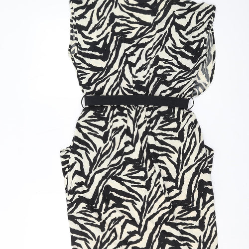 Dorothy Perkins Women's Black Animal Print Wrap Dress