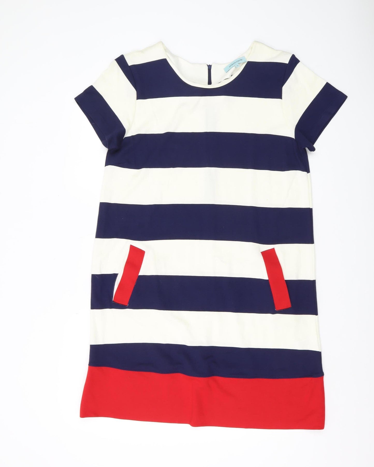 Dickins & Jones Women's Multicoloured Stripe Shift Dress