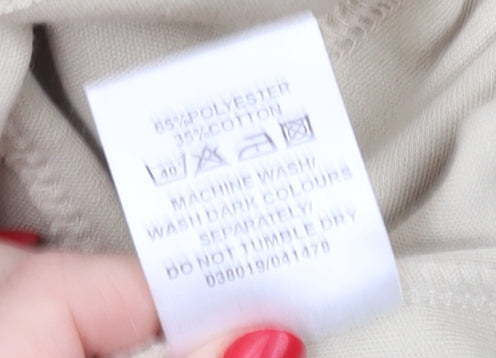 Bonmarché Women's Beige A-Line Midi Dress, Size 12