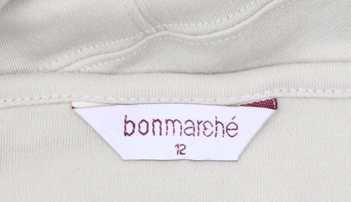 Bonmarché Women's Beige A-Line Midi Dress, Size 12